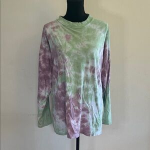 We The Free Tie-Dye Sweatshirt - Green and Purple